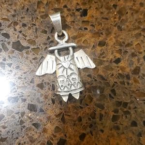 Silver angel charm